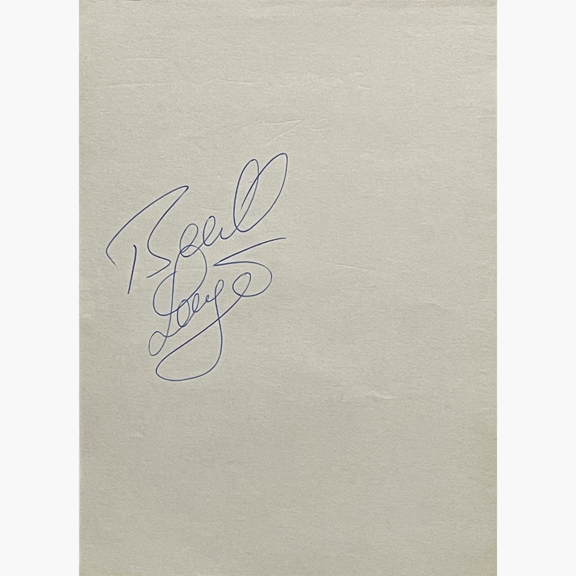Bernhard Langer – Signed 17.8cm x 13.2cm Plain White Page