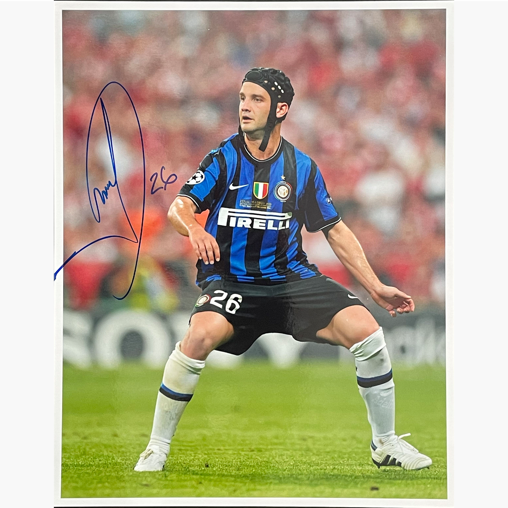 Christian Chivu – Signed 25.5cm x 20cm Colour Action Photo