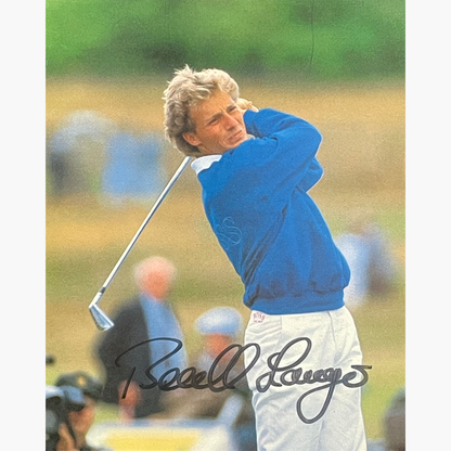 Bernhard Langer – Signed 16.3cm x 13.2cm Colour Action Postacrd
