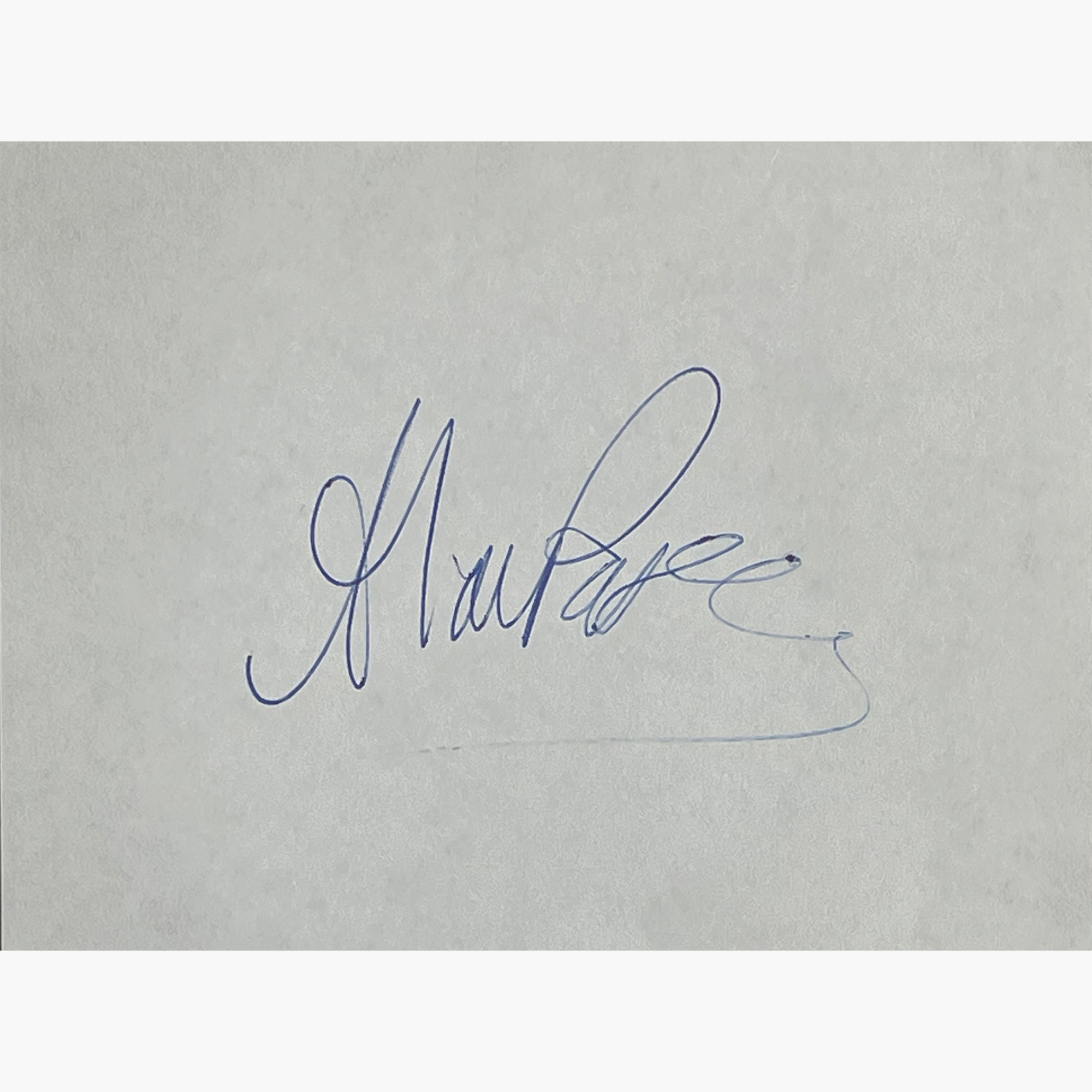Alan Pascoe – Signed 12.7cm x 10cm Slip of Paper