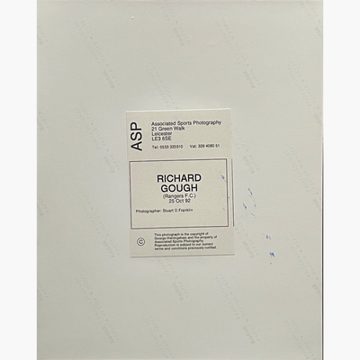 Richard Gough – Signed 25.5cm x 18.5cm Colour Action Press Photo