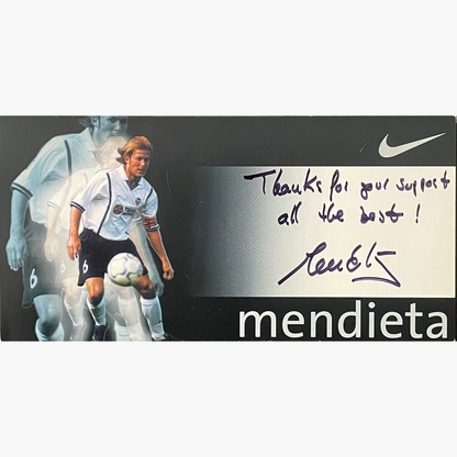 Gaizka Mendieta – Signed 20cm x 10cm Official Nike Sponsor Card