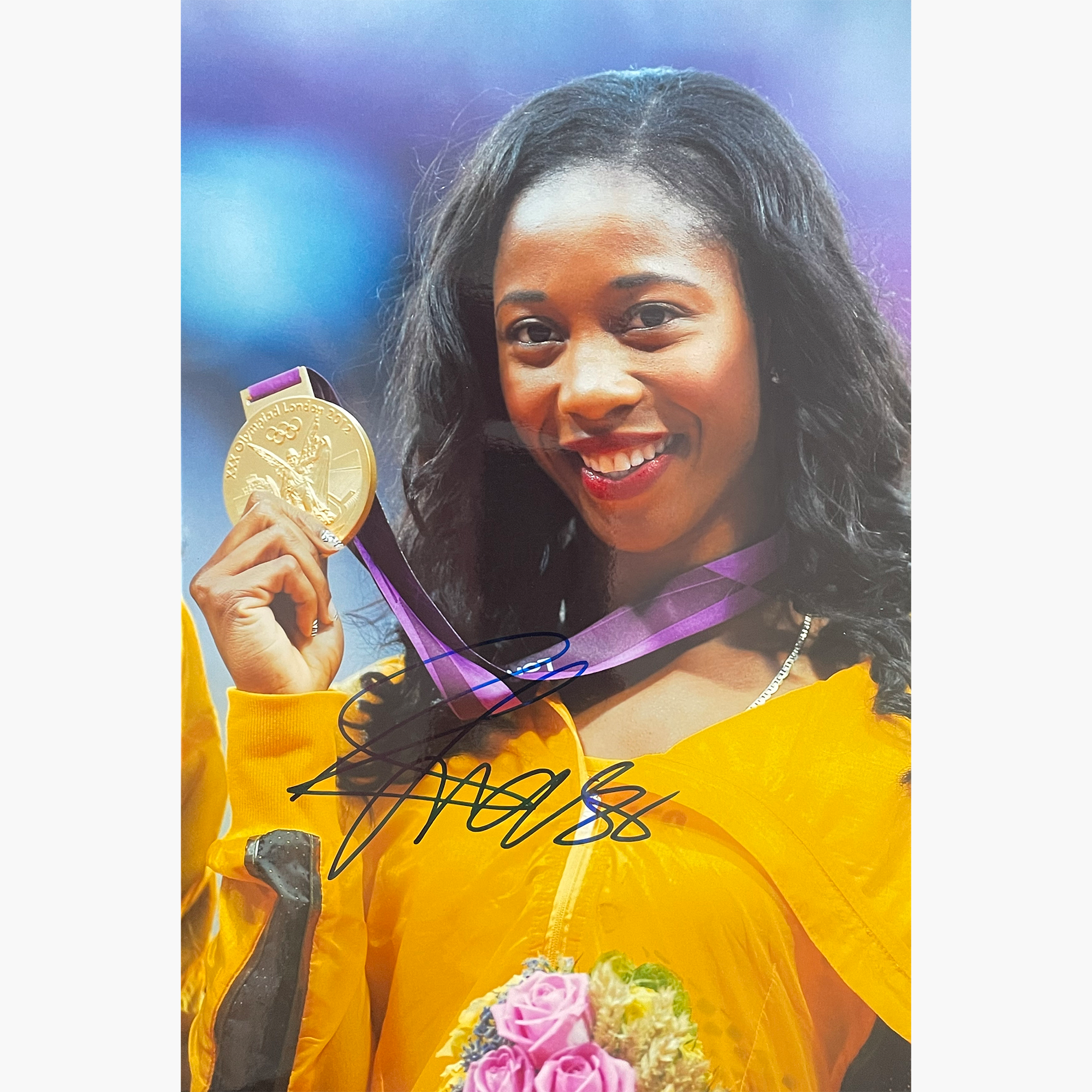 Shelly-Ann Fraser-Pryce – Signed 30cm x 20cm Colour Photo