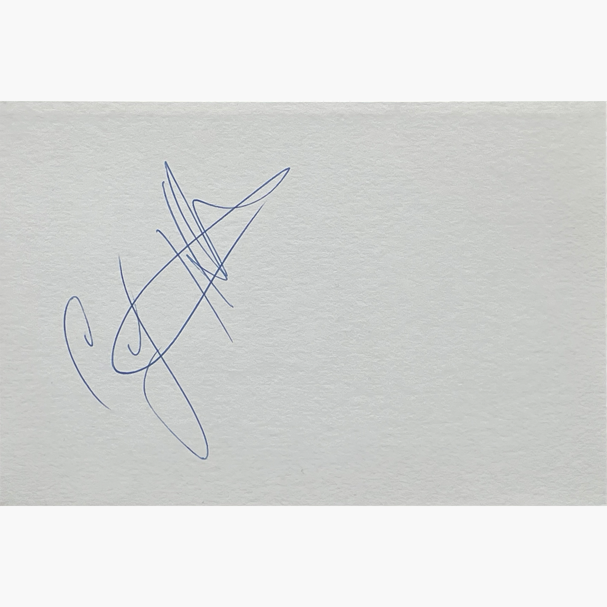 CJ Hunter – Signed 15.5cm x 10.2cm Plain White Card