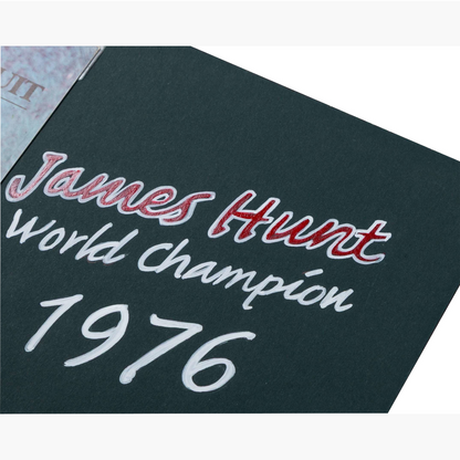 James Hunt – Signed 1970s Marlboro World Championship Team Sticker