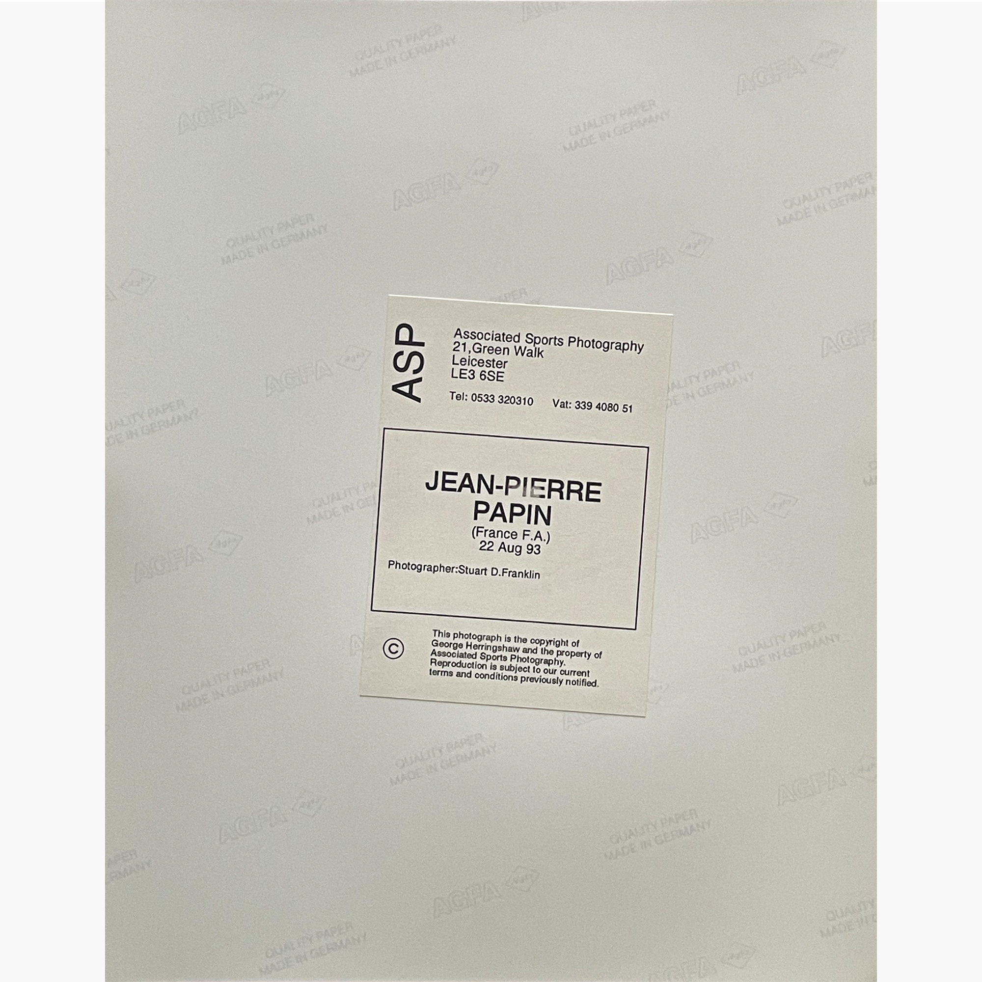 Jean Pierre Papin – Signed 25.5cm x 20cm Colour Action Press Photo