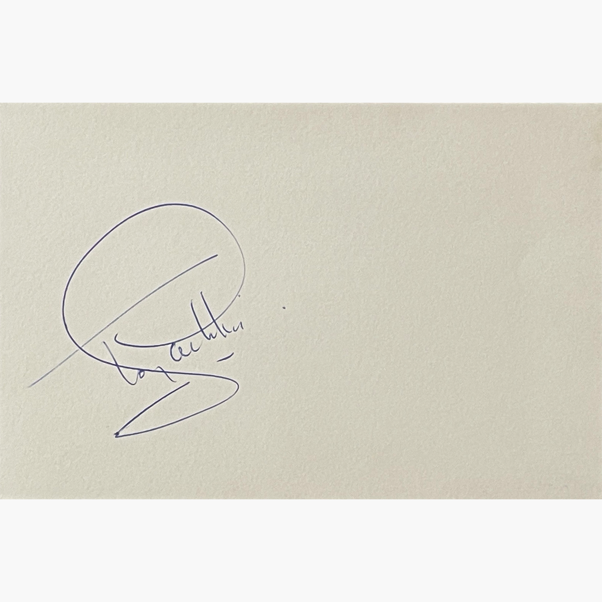 Tony Jacklin – Signed 15.3cm x 10cm Plain White Card