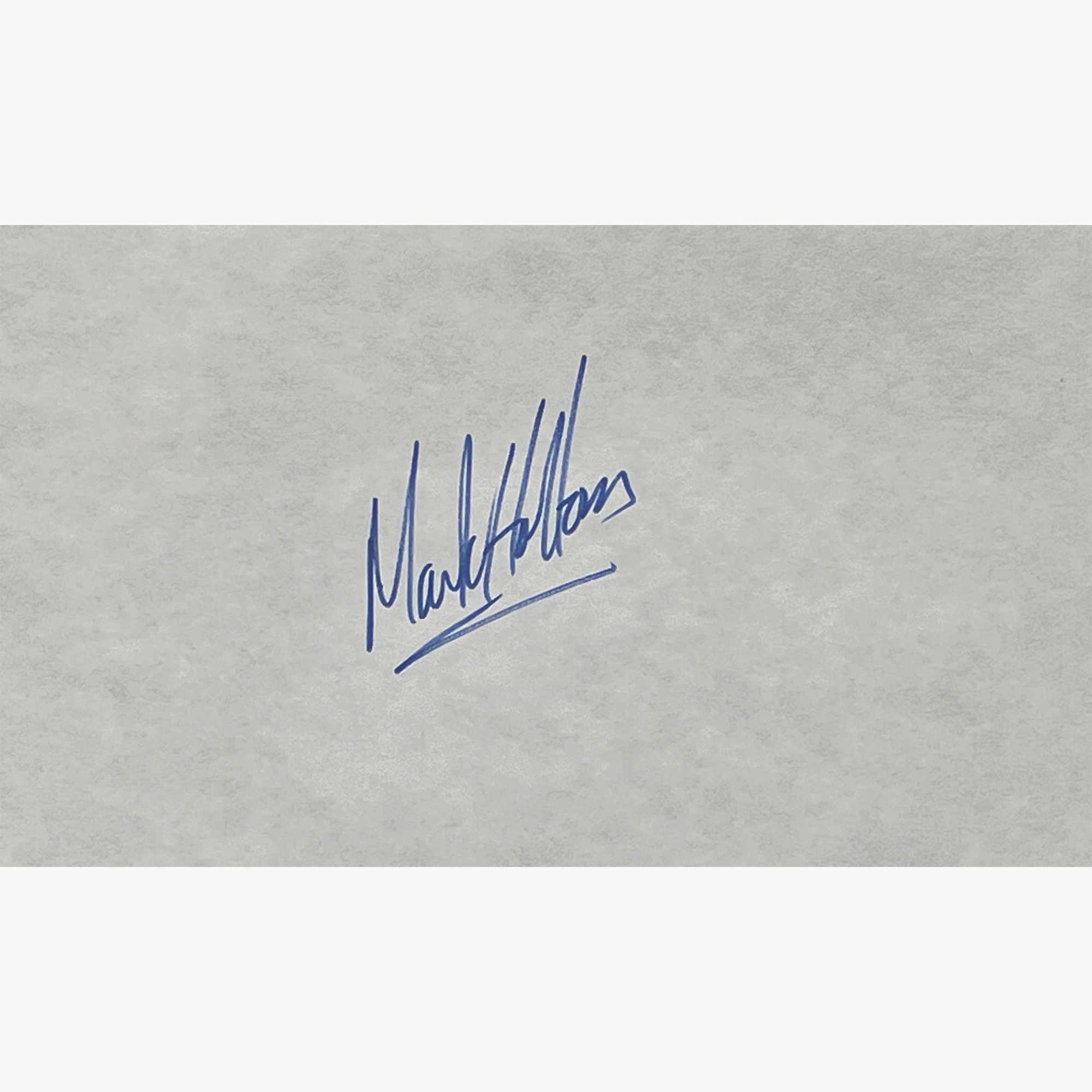 Mark Hatton – Signed 13cm x 11cm Slip Of Paper