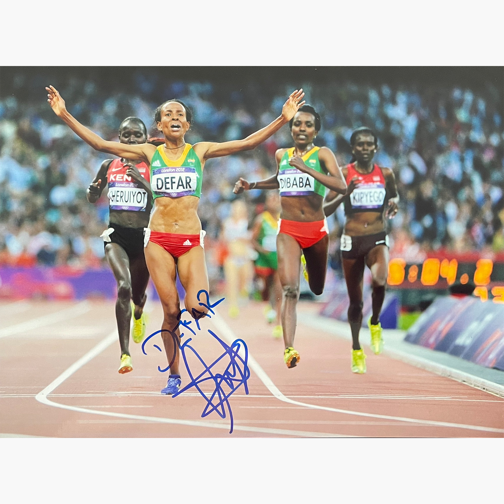 Meseret Defar – Signed 27.5cm x 20.2cm Colour Photo