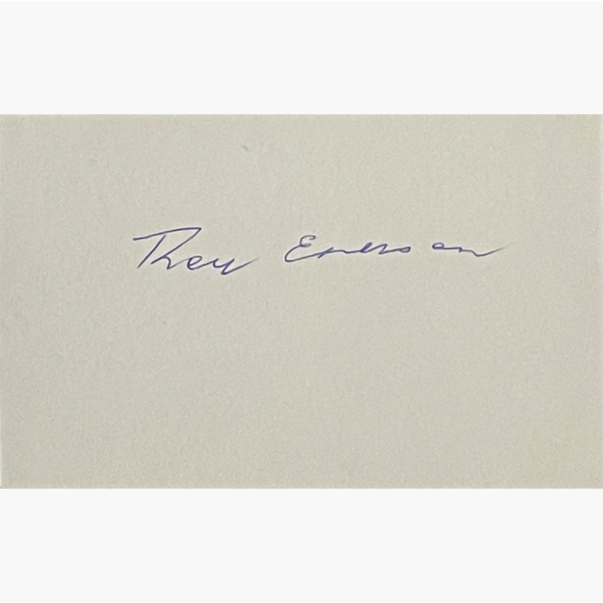 Roy Emerson - Signed 14.5cm x 9cm Plain White Card