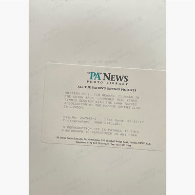 Tim Henman - Signed 24cm x 17.2cm Colour Press Photo