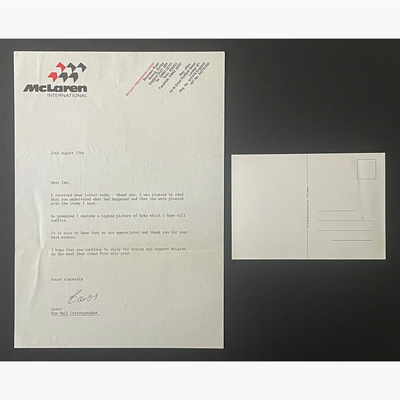 Keke Rosberg – Signed 15.5cm x 10.7cm Official McLaren Postcard
