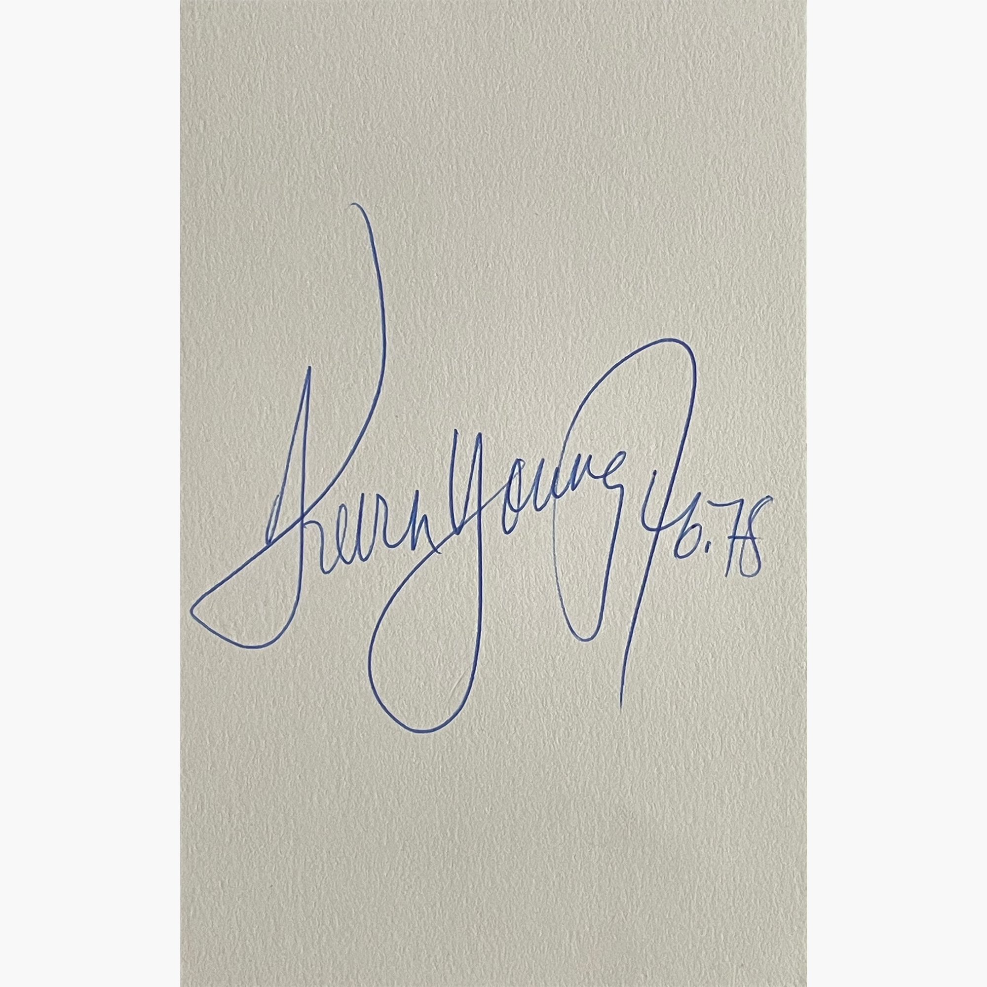 Kevin Young – Signed 14cm x 9cm Plain White Card