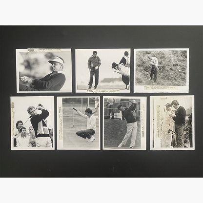 Golfing Legends - Unsigned Set Of 7 Black & White Press Photos