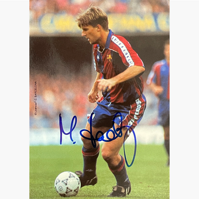 Michael Laudrup – Signed 17cm x 12cm Official Barcelona Postcard