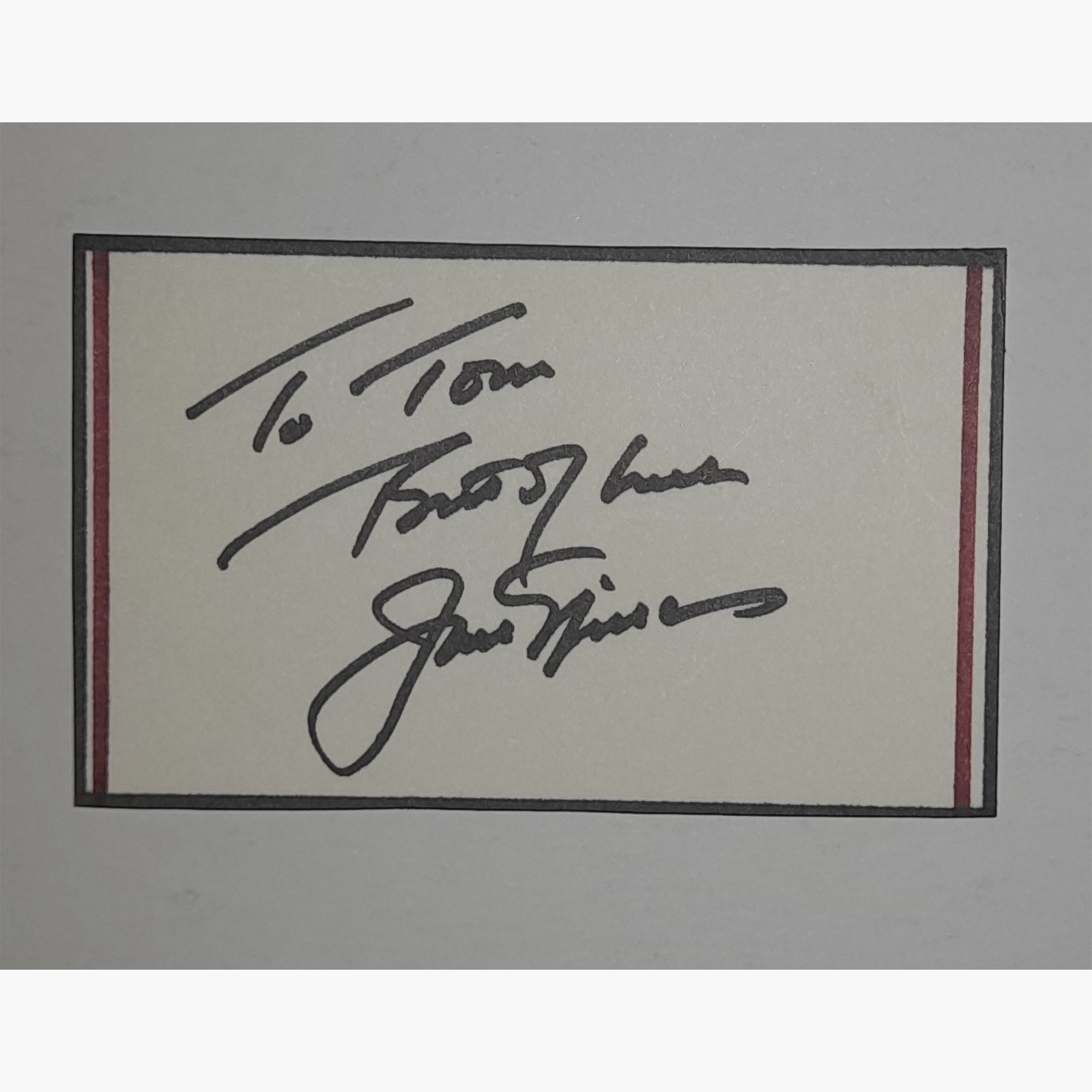 Jack Nicklaus – Signed 10.5cm x 6.5cm White Card