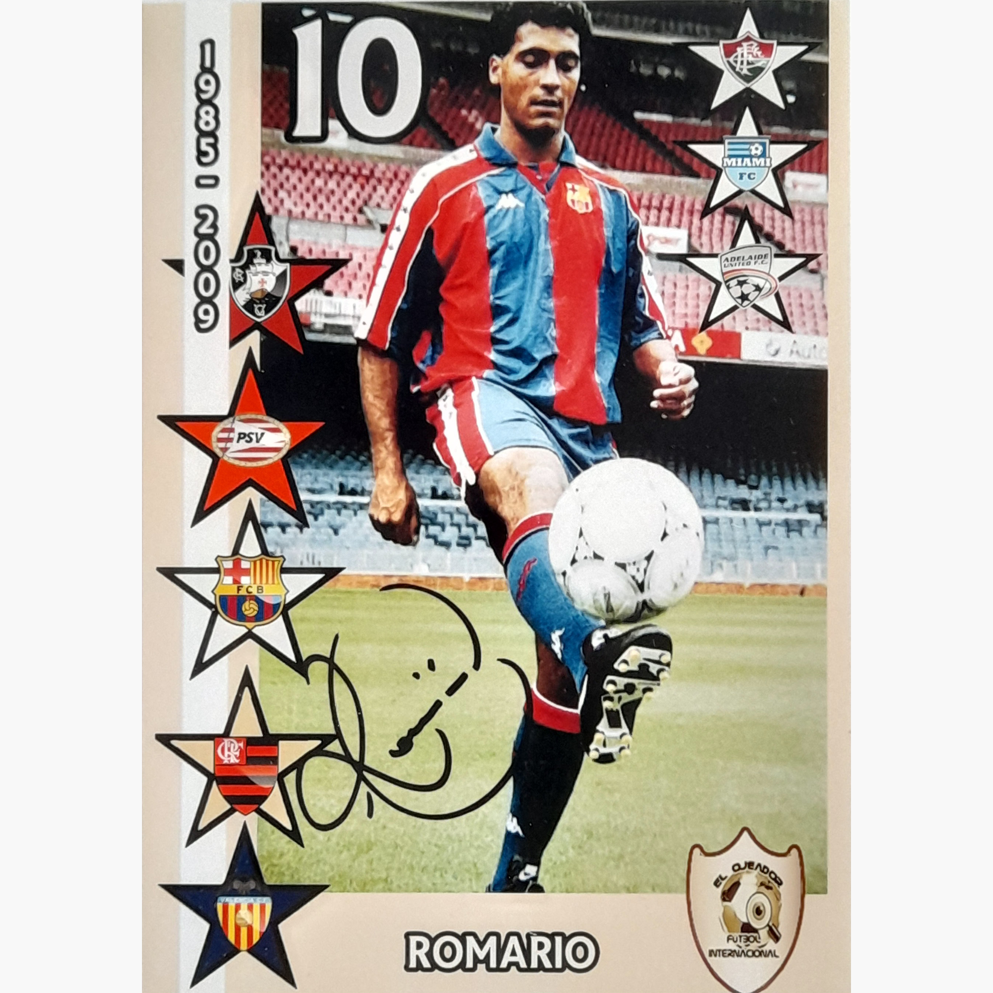 Romario – Signed 15cm x 10cm Colour Action Photo