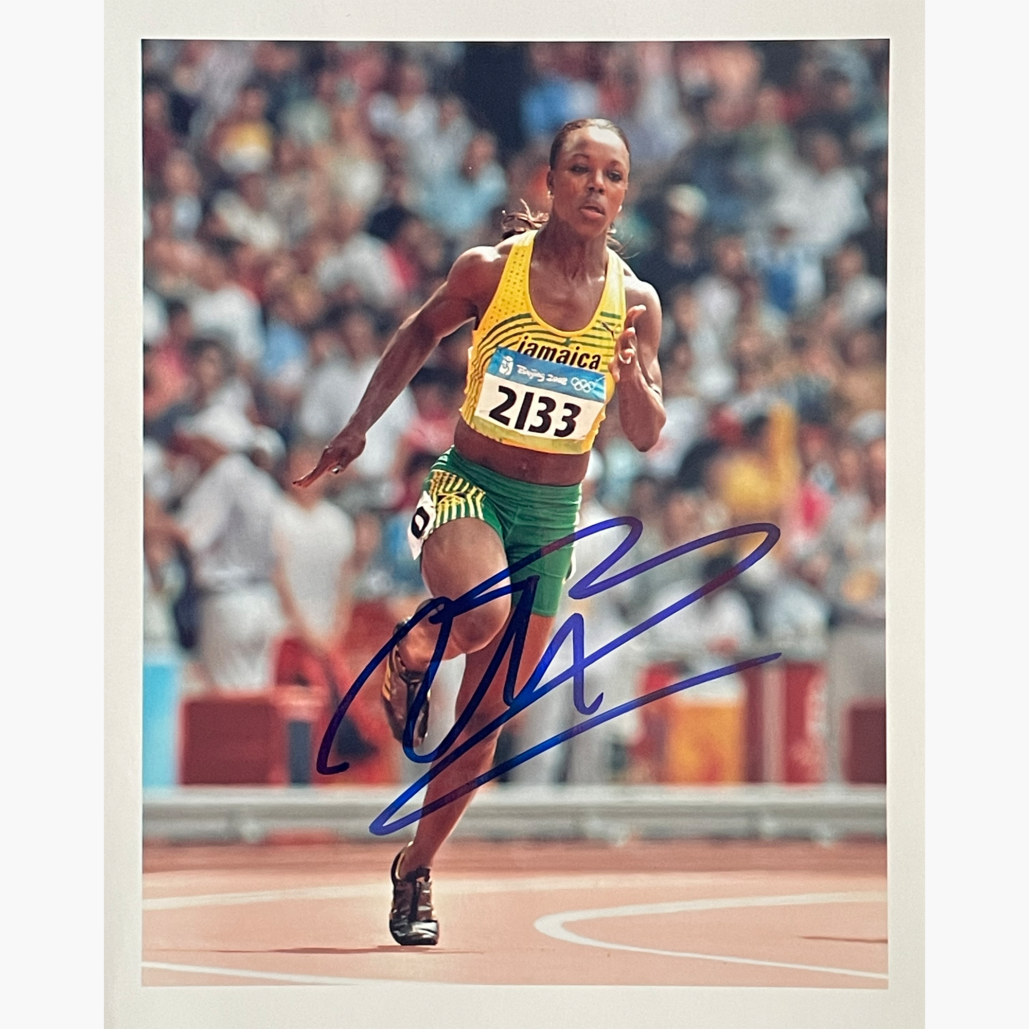 Veronica Campbell Brown – Signed 18cm x 15cm Colour Action Photo