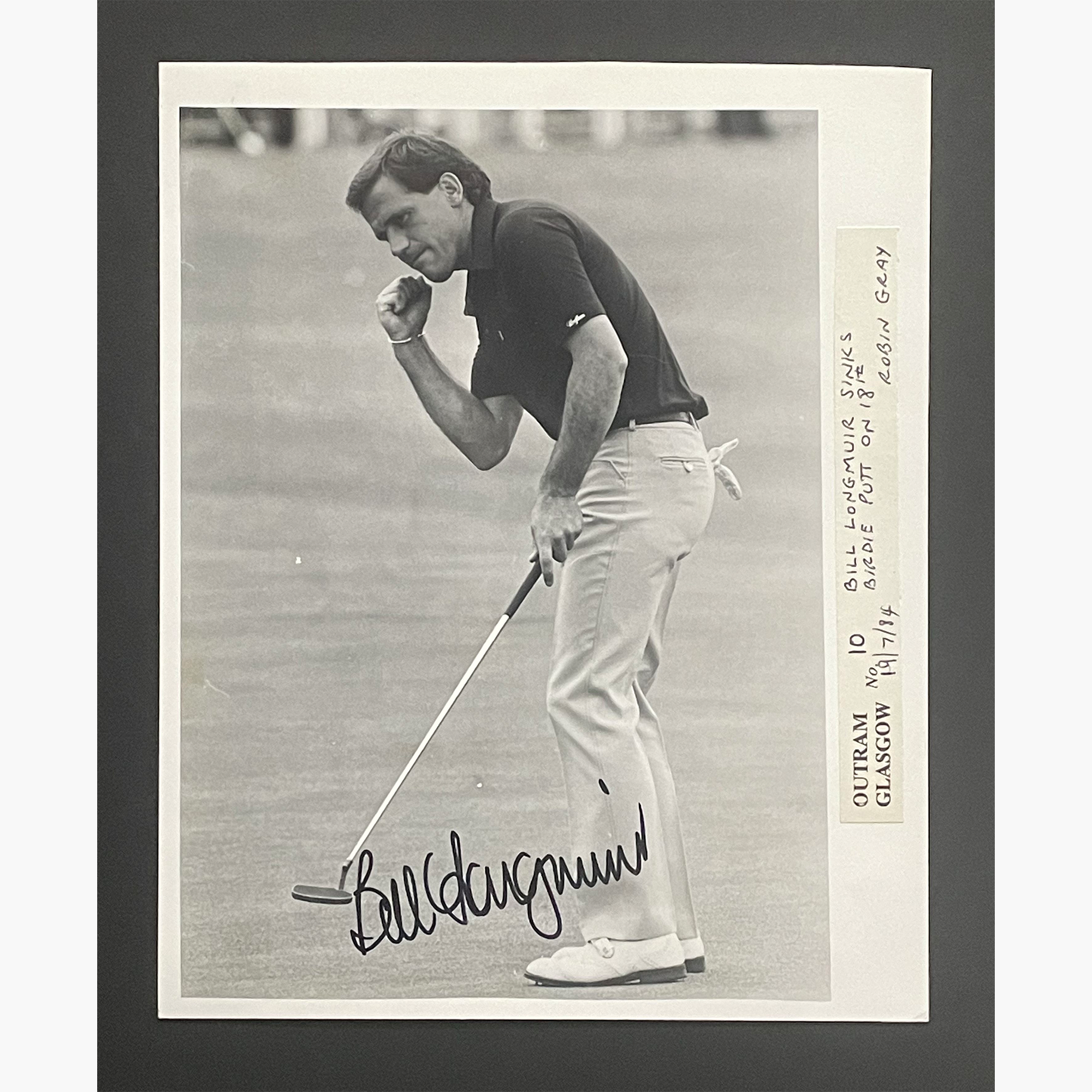 Bill Longmuir– Signed 21cm x 16.5cm Black & White Action Press Photo
