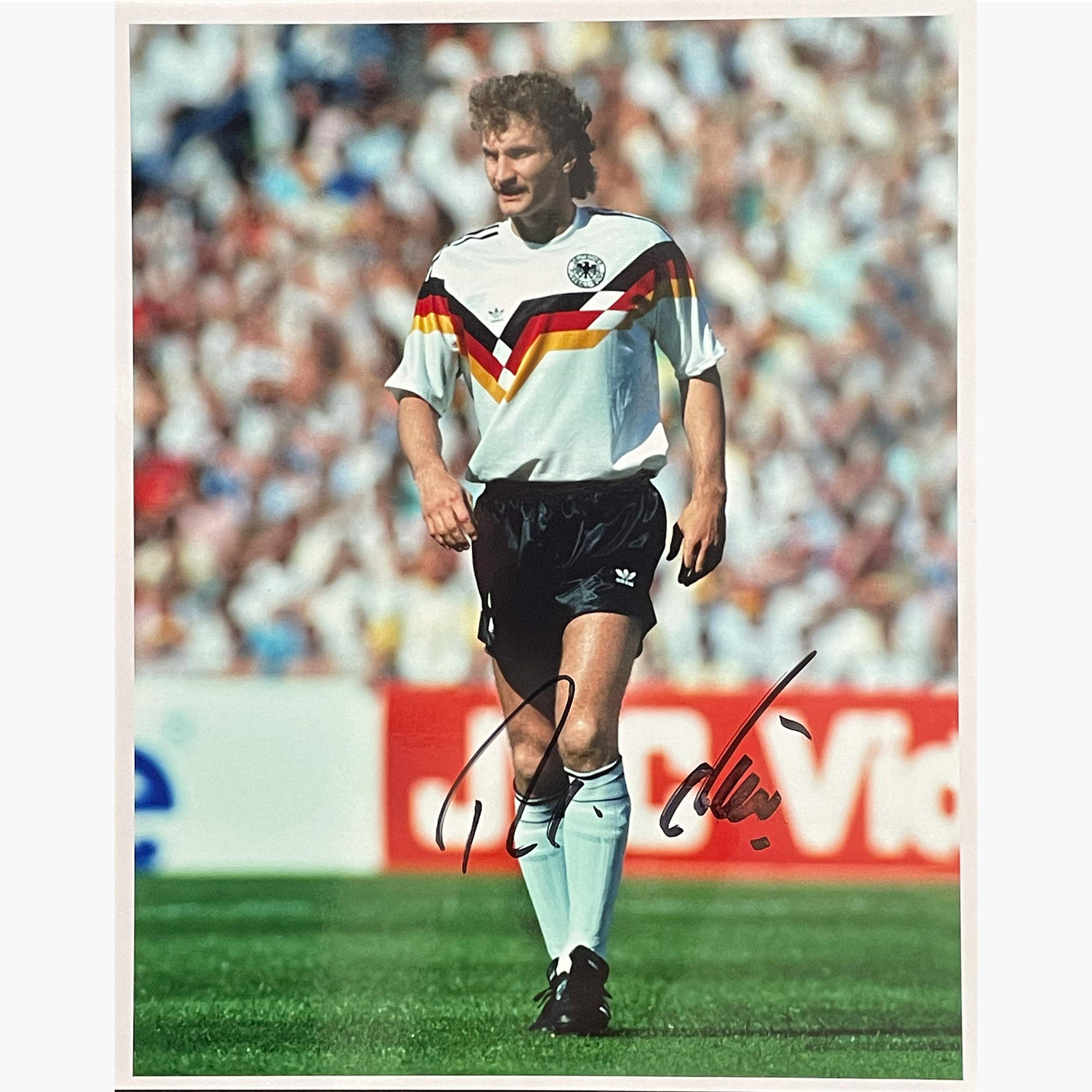Rudi Voller – Signed 25.5cm x 20cm Colour Action Press Photo
