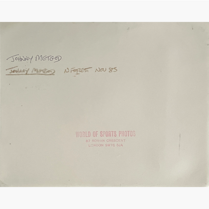 John Metgod – Signed 25.5cm x 20cm Black & White Action Press Photo