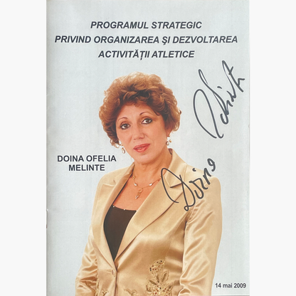 Doina Ofelia Melinte – Signed 20.5cm x 14cm Programme