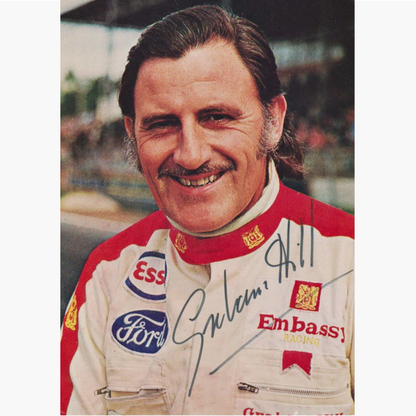 Graham Hill – Signed 6" x 4" Official Embassy Sponsored Card