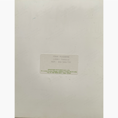 John McEnroe - Signed 21.5cm x 16.5cm Black & White Press Photo