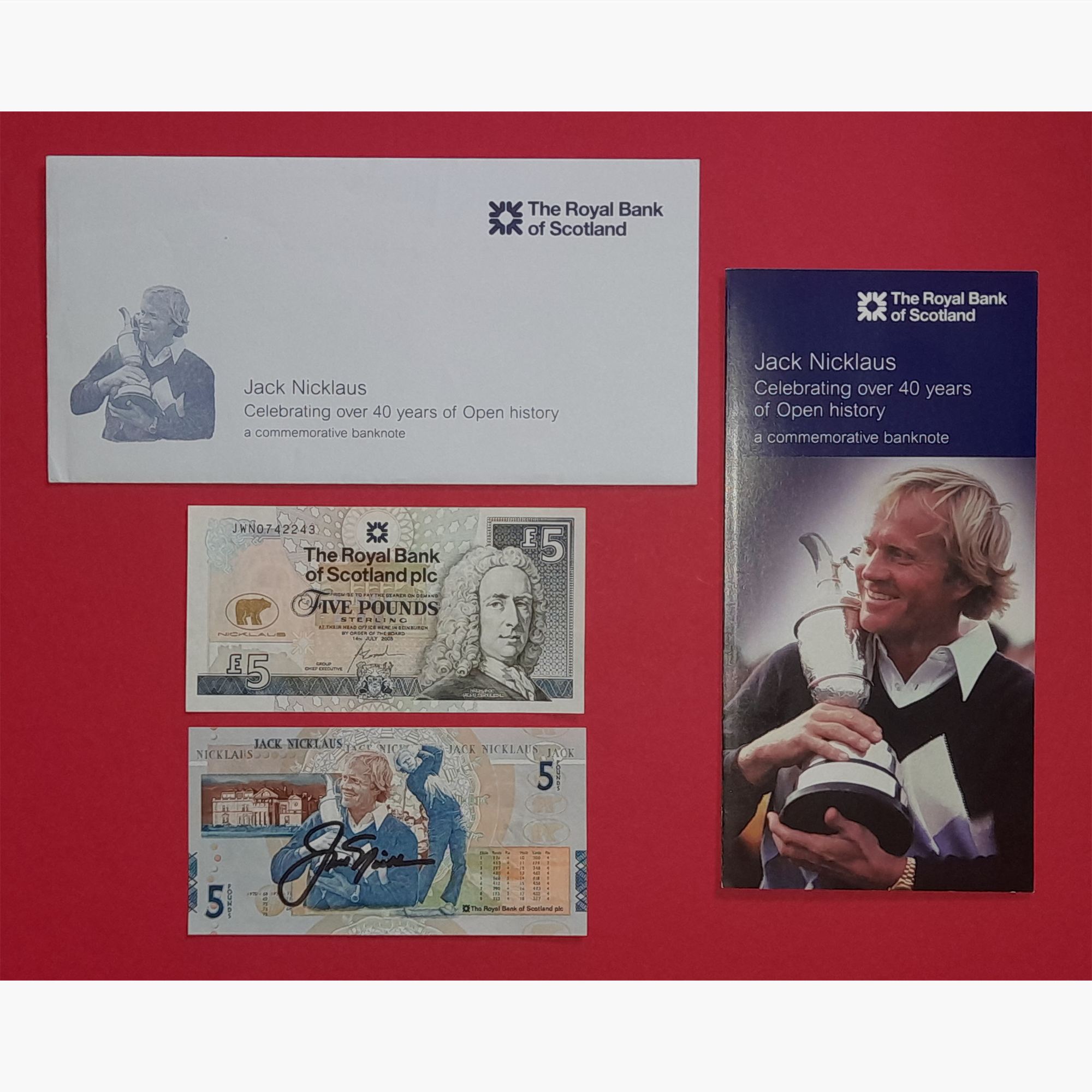 Jack Nicklaus – Signed Commemorative £5 Note (Royal Bank of Scotland)