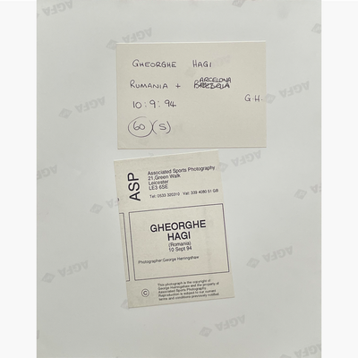 Gheorghe Hagi – Signed 25.5cm x 20.5cm Colour Action Press Photo