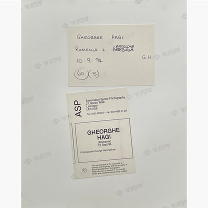 Gheorghe Hagi – Signed 25.5cm x 20.5cm Colour Action Press Photo