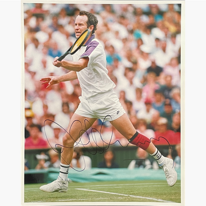 John McEnroe - Signed 25.5cm x 20.5cm Colour Action Press Photo
