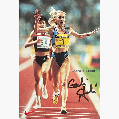 Gabriela Szabo – Signed 16cm x 11cm Official Nike Sponsor Card