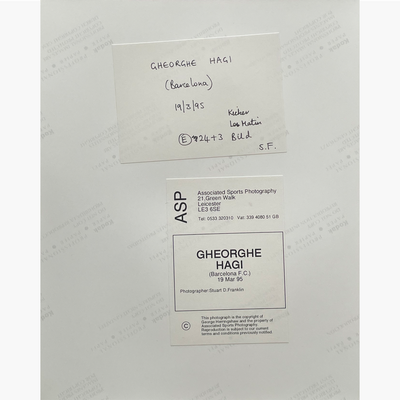 Gheorghe Hagi - Signed 25.5cm x 20cm Colour Action Press Photo