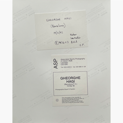 Gheorghe Hagi - Signed 25.5cm x 20cm Colour Action Press Photo