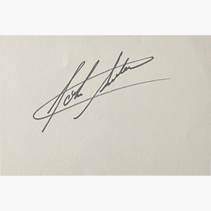 John Surtees – Signed 15.3cm x 10.5cm Plain White Card
