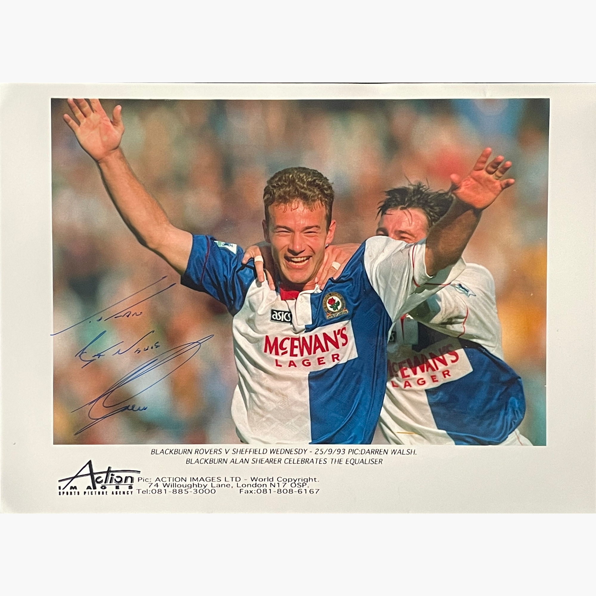 Alan Shearer – Signed 28cm x 20cm Colour Action Press Photo