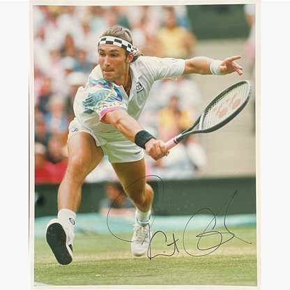 Pat Cash - Signed 25.5cm x 20.5cm Colour Action Press Photo