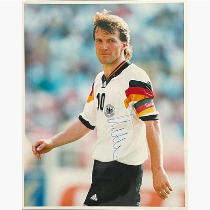 Lothar Matthaus – Signed 25.5cm x 20cm Colour Action Press Photo