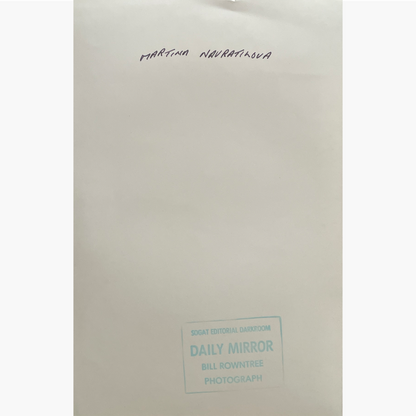 Martina Navratilova - Signed 29.5cm x 19.5cm Black & White Action Press Photo