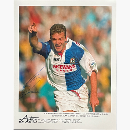 Alan Shearer – Signed 25.5cm x 20.3cm Colour Action Press Photo