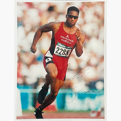 Ato Boldon – Signed 25.5cm x 19.5cm Colour Action Press Photo