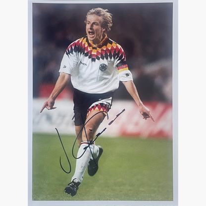Jürgen Klinsmann – Signed 25.5cm x 18cm Colour Action Photo