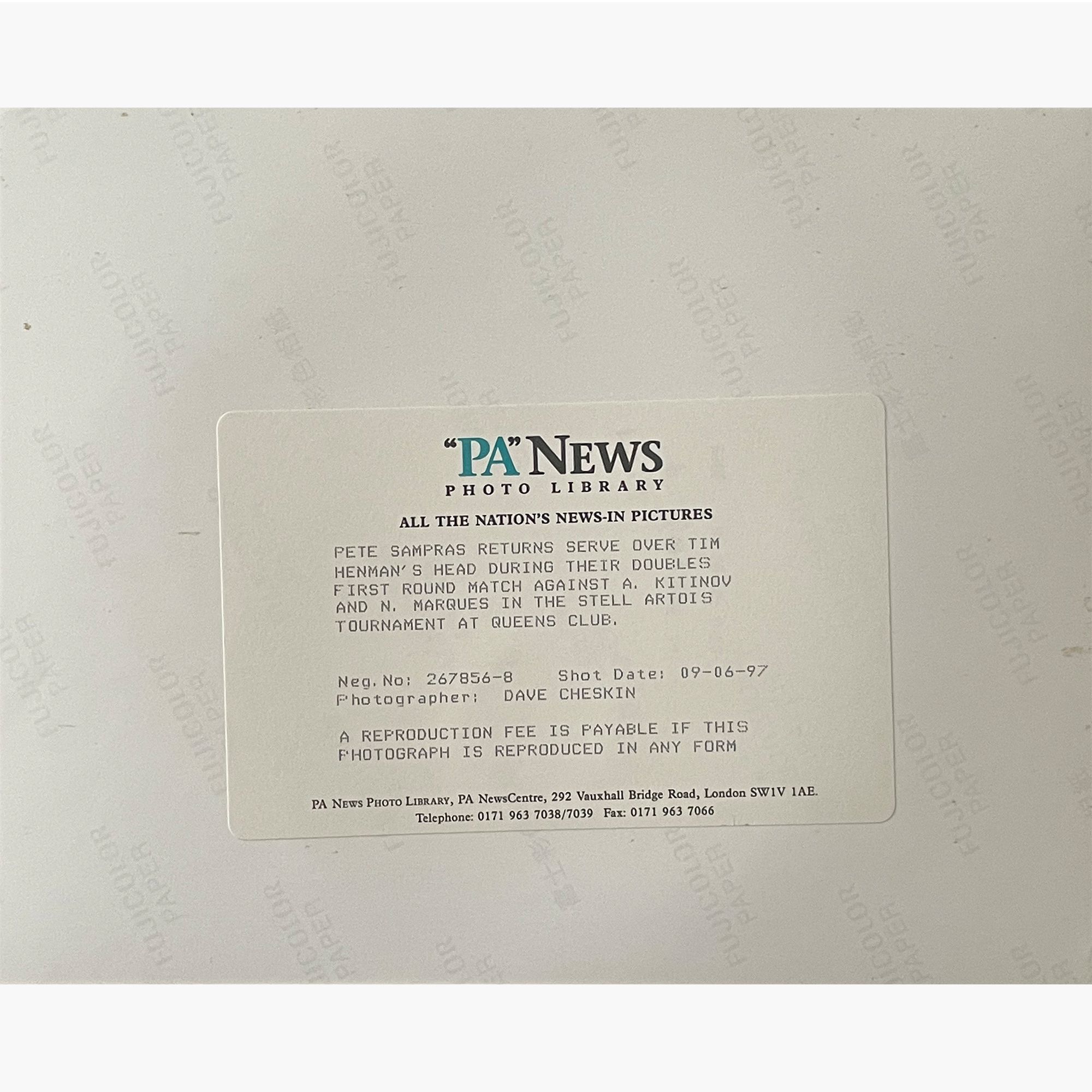 Tim Henman - Signed 25.5cm x 20.5cm Colour Action Press Photo