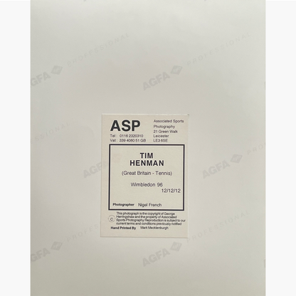 Tim Henman - Signed 25.5cm x 20.5cm Colour Press Photo