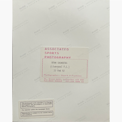 Dean Saunders – Signed 25cm x 20cm Colour Action Press Photo