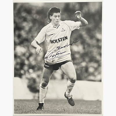 Chris Waddle – Signed 25cm x 20cm Black & White Action Press Photo