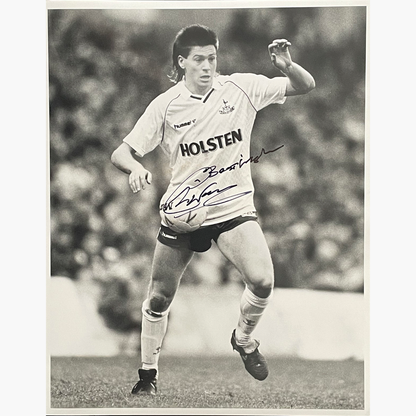 Chris Waddle – Signed 25cm x 20cm Black & White Action Press Photo