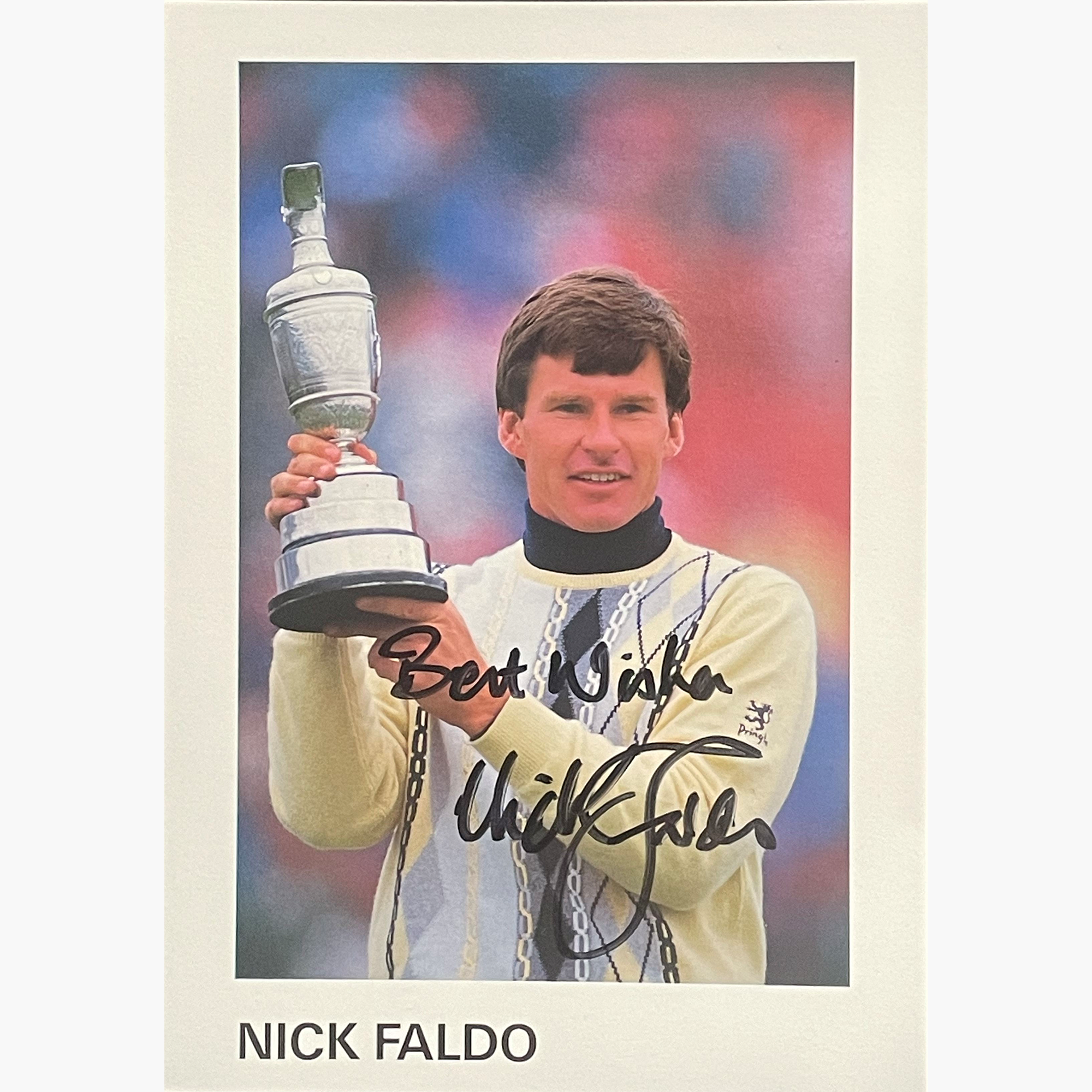 Nick Faldo – Signed 21cm x 15cm Colour Promotional Postcard