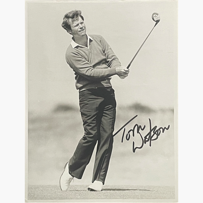 Tom Watson – Signed 21.5cm x 16.5cm Black & White Action Press Photo